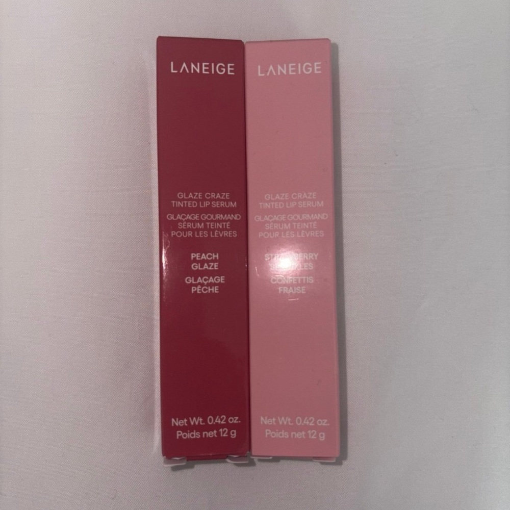 LANEIGE Lip Claze Lip Serum ( strawberry sprinkles and peach glaze)